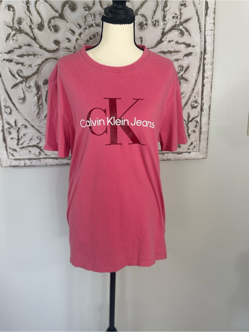 Calvin Klein Jeans Pink Short-Sleeve Logo Tee
